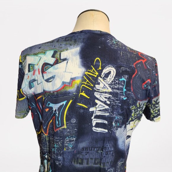 Robert Cavalli Paint Monogram-Print T-shirt - Picture 10 of 14